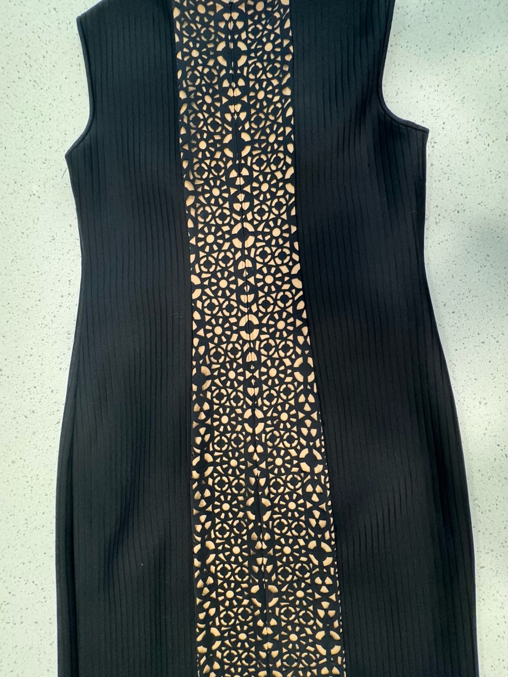 Women's Party/Cocktail, Tadashi Shoji Silhouette Sheath Dress. Black & Nude 1X - Picture 2 of 7